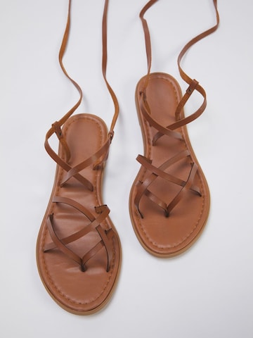 Trendyol T-bar sandals in Brown