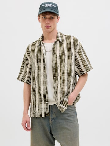 JACK & JONES Comfort Fit Skjorte 'JORBellagio' i grøn: forside