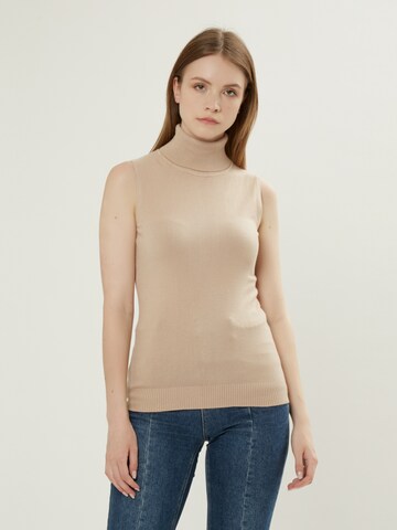 Influencer Pullover in Beige: predná strana