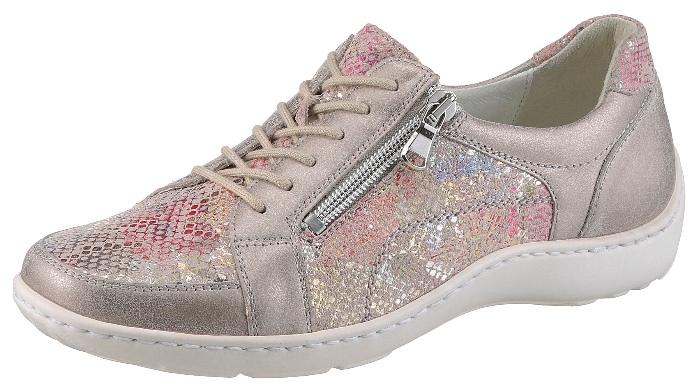 WALDLÄUFER Schnürschuh in Grau: Vorderseite