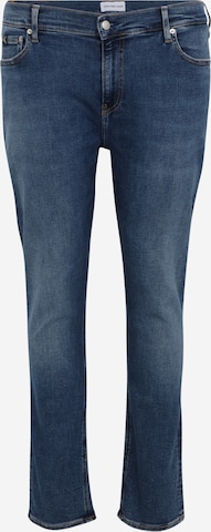 Calvin Klein Jeans Plus ضيق جينز بلون أزرق: الأمام