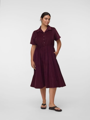 Vero Moda Curve Blousejurk 'VMRay' in Rood: voorkant
