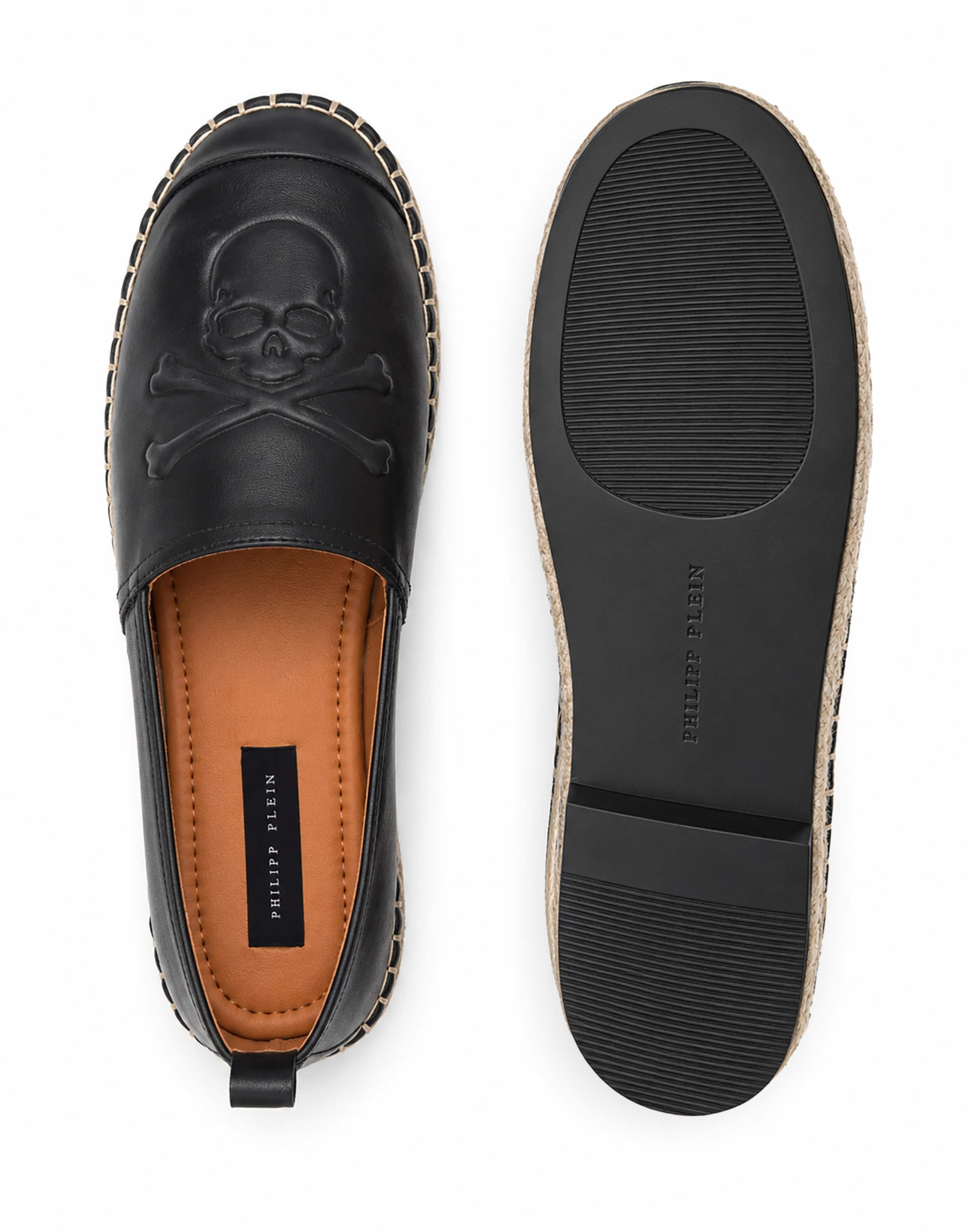 Philipp Plein Espadrilles 'Skull' in Zwart