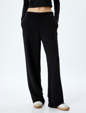 Koton Wide leg Broek in Zwart: voorkant