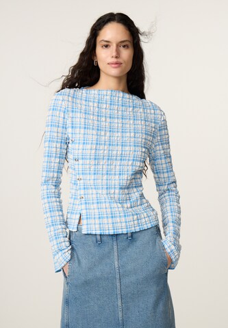 Fabienne Chapot Blouse in Blauw: voorkant