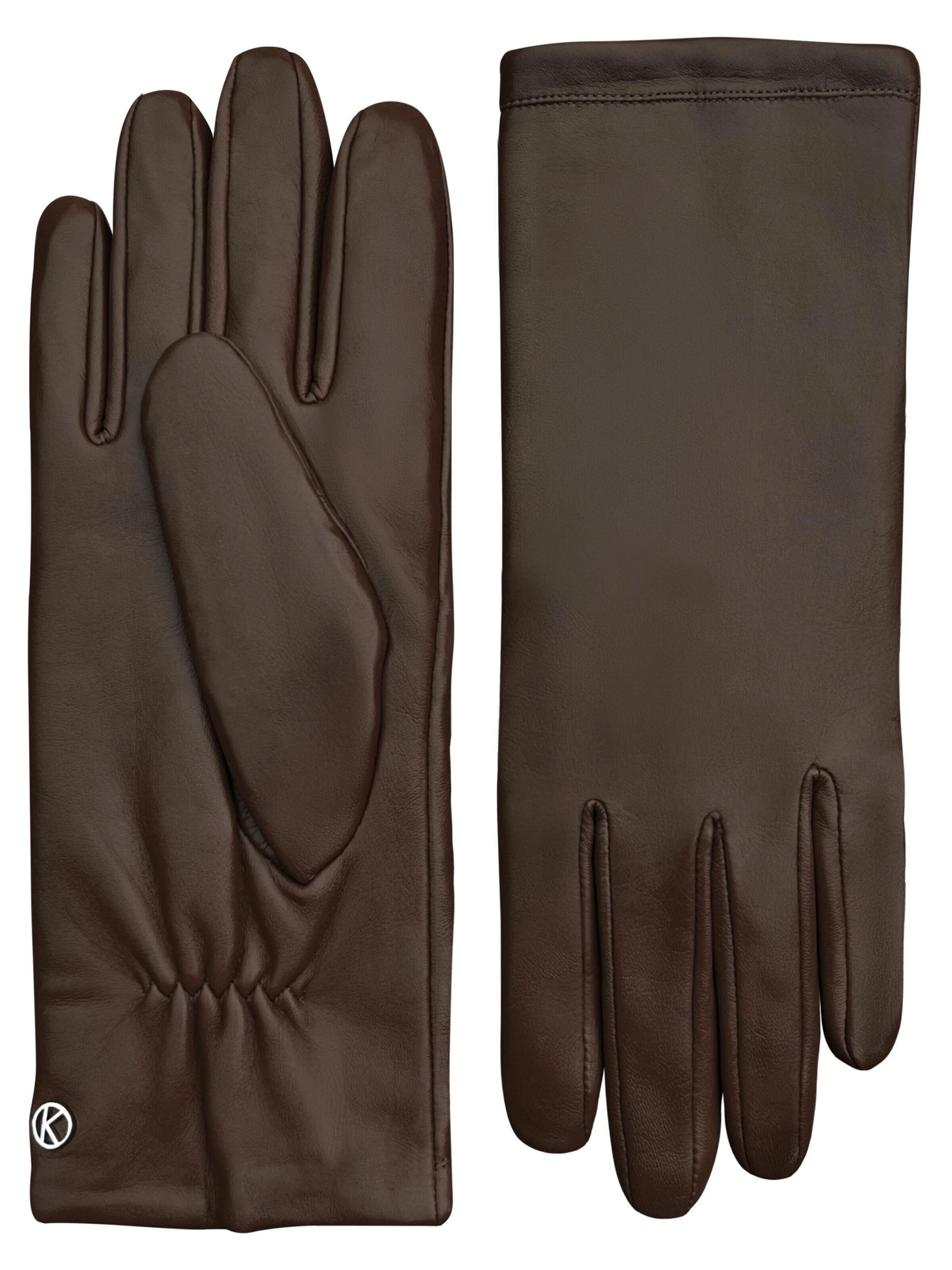 KESSLER Full Finger Gloves in Brown