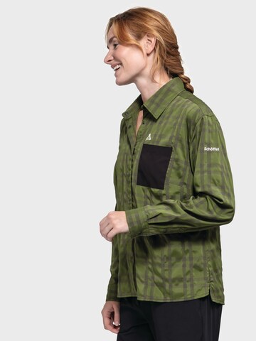 Schöffel Athletic button up shirt ' Bike Blouse Style Jalpuh WMS ' in Green