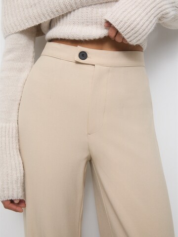 Pull&Bear Wide Leg Hose in Beige