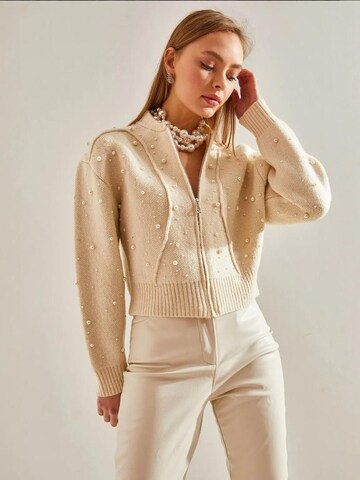 Bianco Lucci Strickjacke in Beige