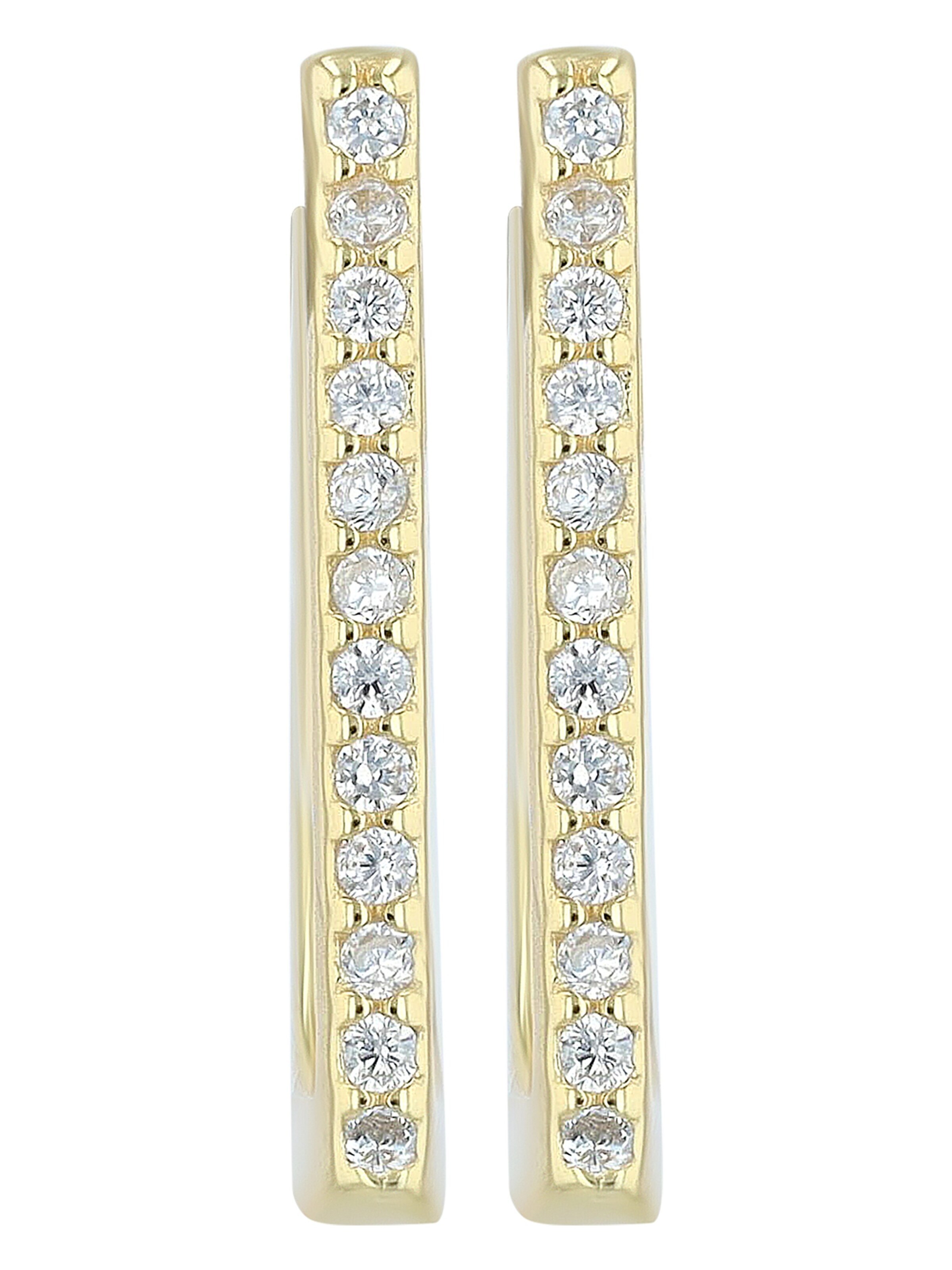 Akzent Earrings '"Marielle" aus 925 Sterlingsilber, vergoldet' in Gold: front