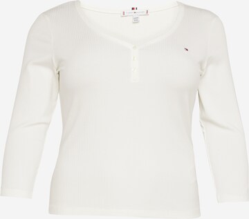 Tommy Hilfiger Curve T-shirt 'Essential' i vit: framsida