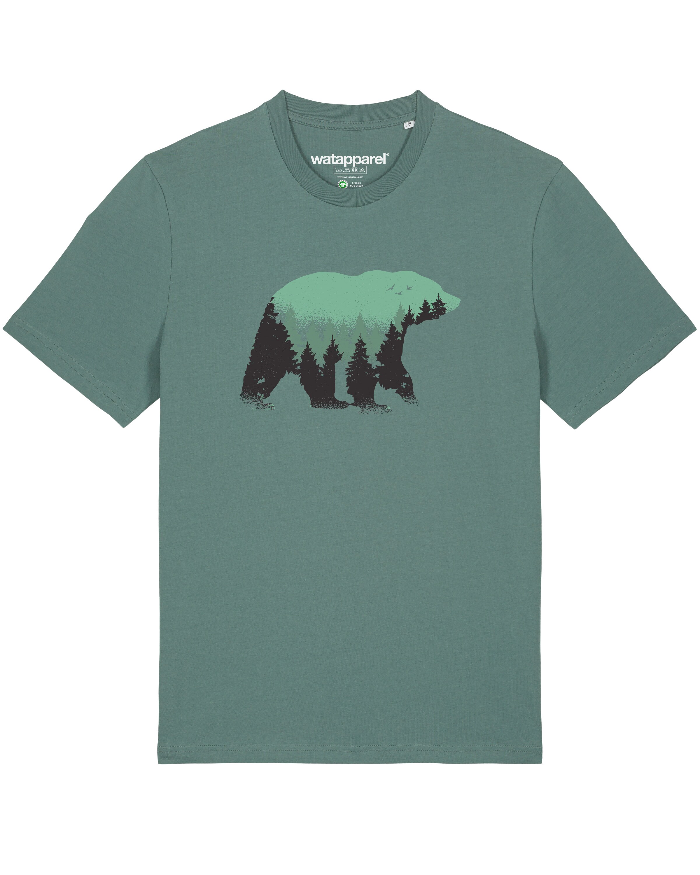 Watapparel Shirt 'Waldbär' in Green: front