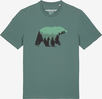 Watapparel Shirt 'Waldbär' in Grün: Vorderseite