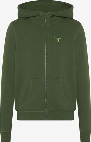 CHIEMSEE Zip-Up Hoodie in Green: front