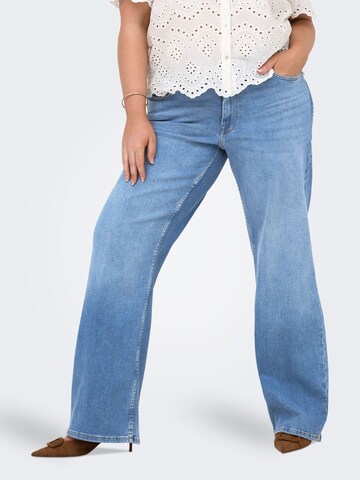 Wide Leg Jean ONLY Carmakoma en bleu : devant