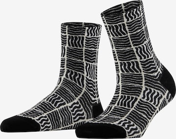 FALKE Socken 'Coast Tile' in Schwarz: Vorderseite