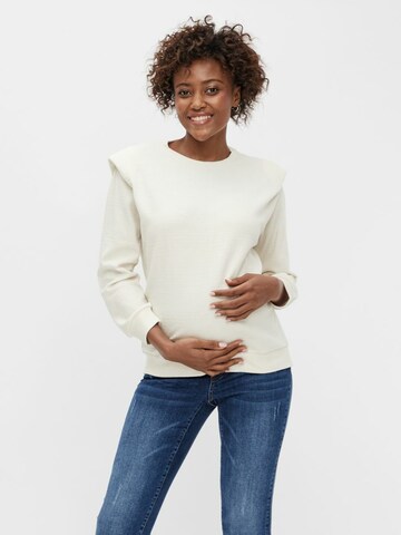 MAMALICIOUS - Sweatshirt 'Ginny' em branco