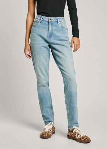 Coupe slim Jean Pepe Jeans en bleu : devant