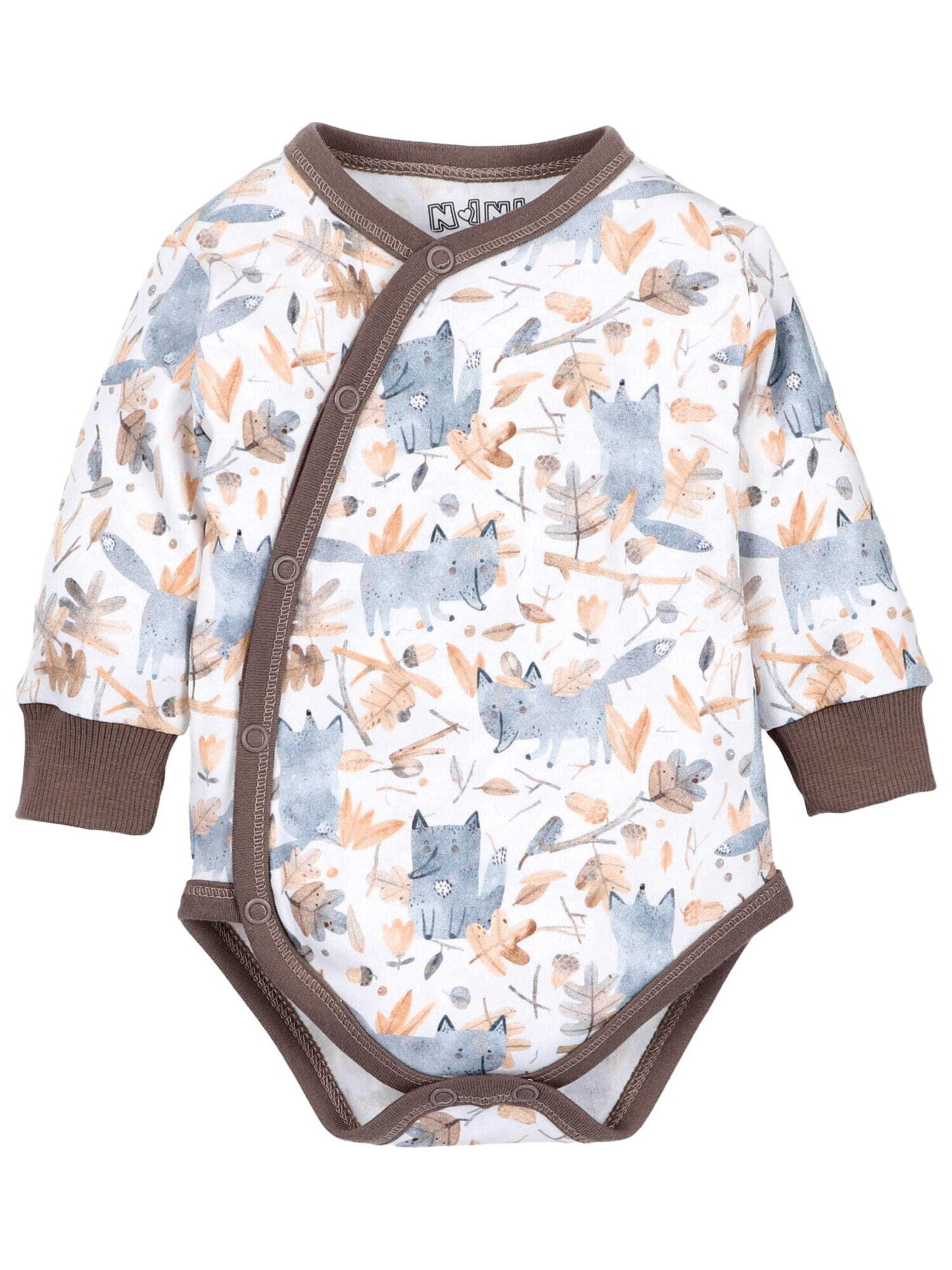 NINI Rompertje/body 'Fuchs' in Wit: voorkant