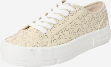 Baskets basses s.Oliver en beige : devant