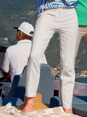 Goldner Slimfit Hose in Weiß