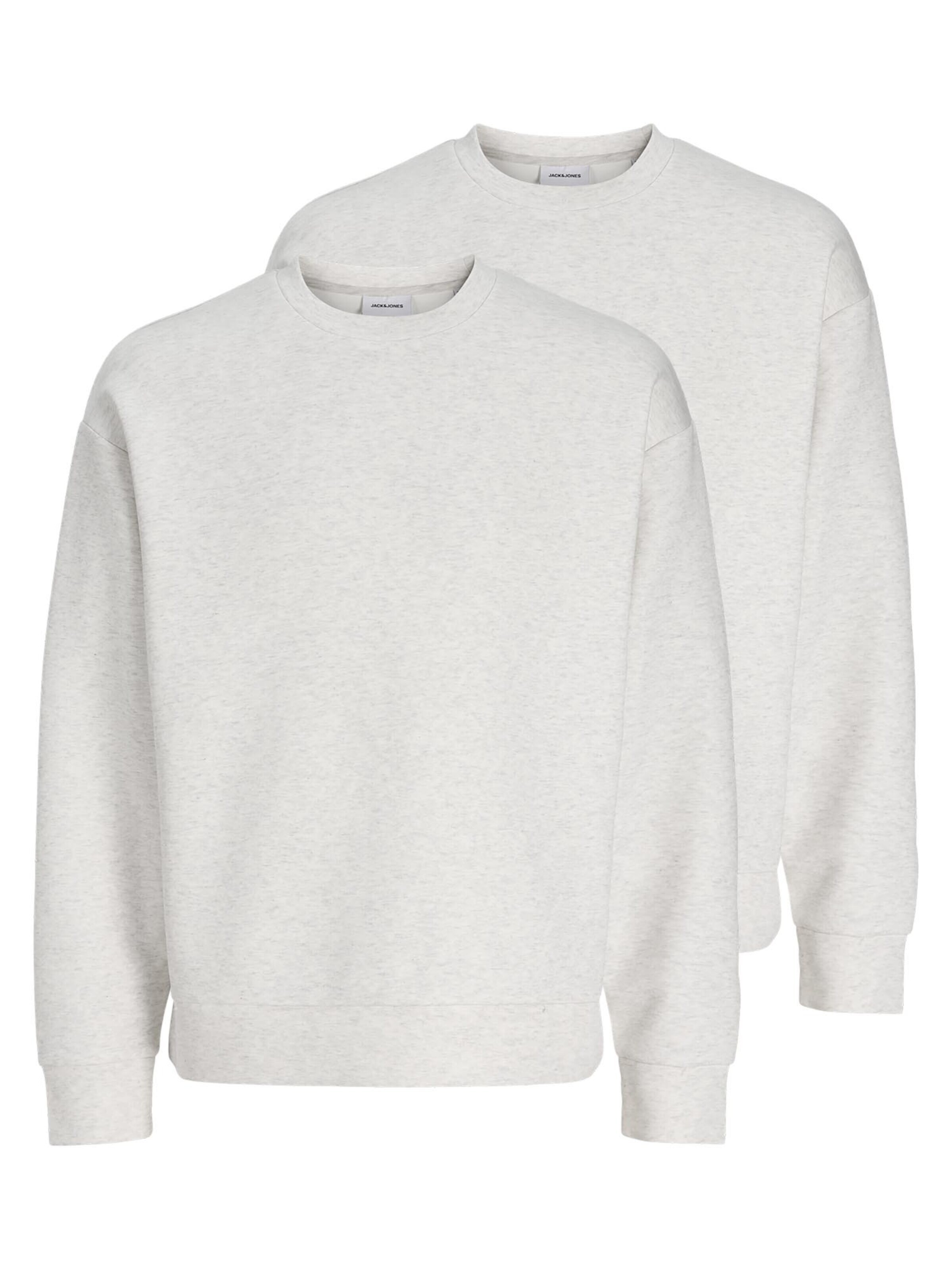 JACK & JONES Sweatshirt 'Barron'‌‌‌‌‌‌ in Weiß: Vorderseite