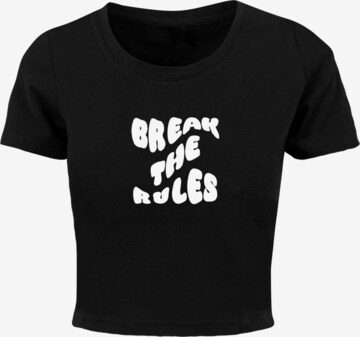 Merchcode Shirt 'Break The Rules' in Zwart: voorkant