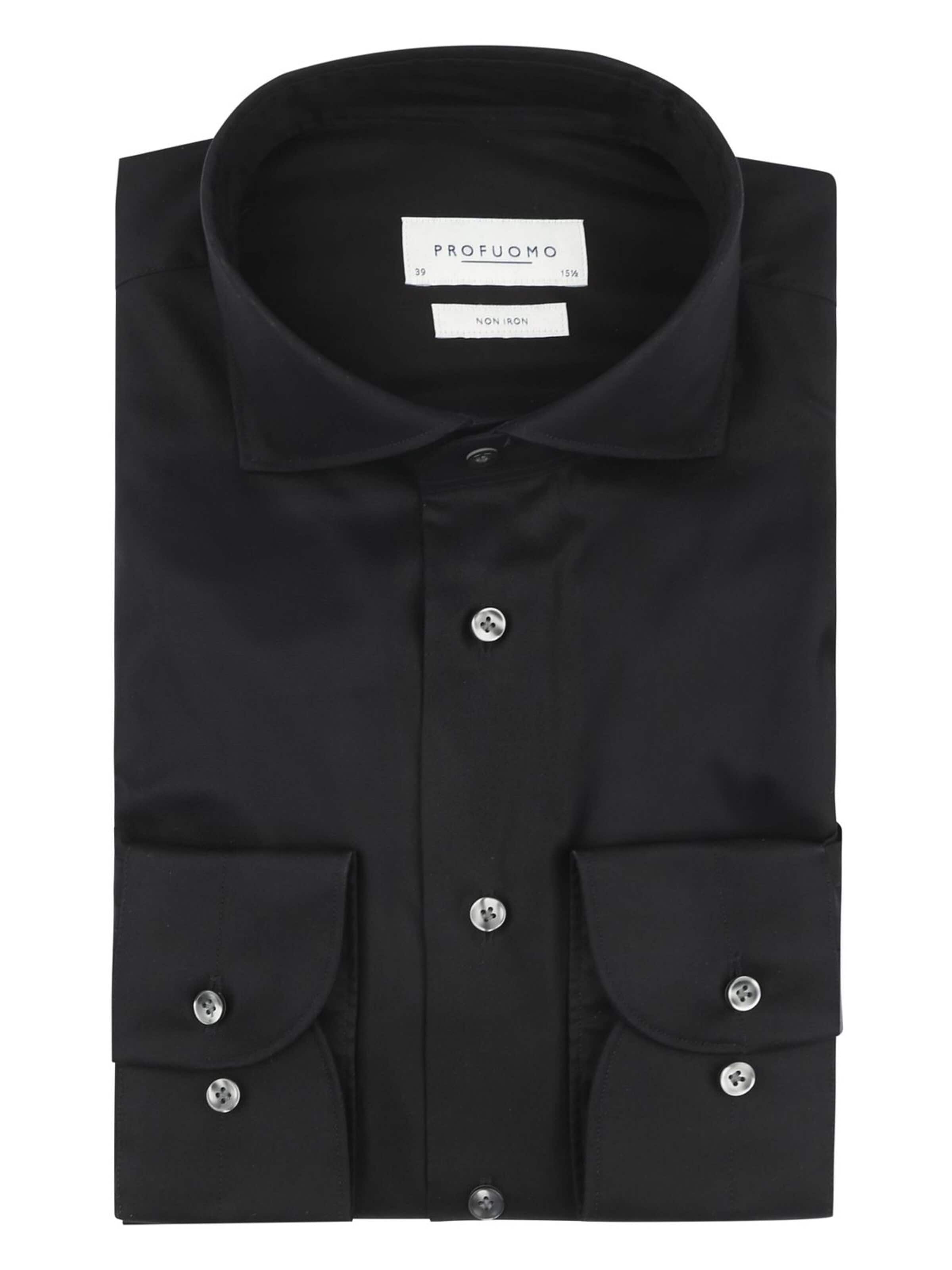 Profuomo Hemd‌‌‌‌ in Schwarz: Vorderseite