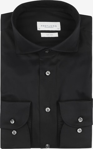 Profuomo Hemd in Schwarz: Vorderseite