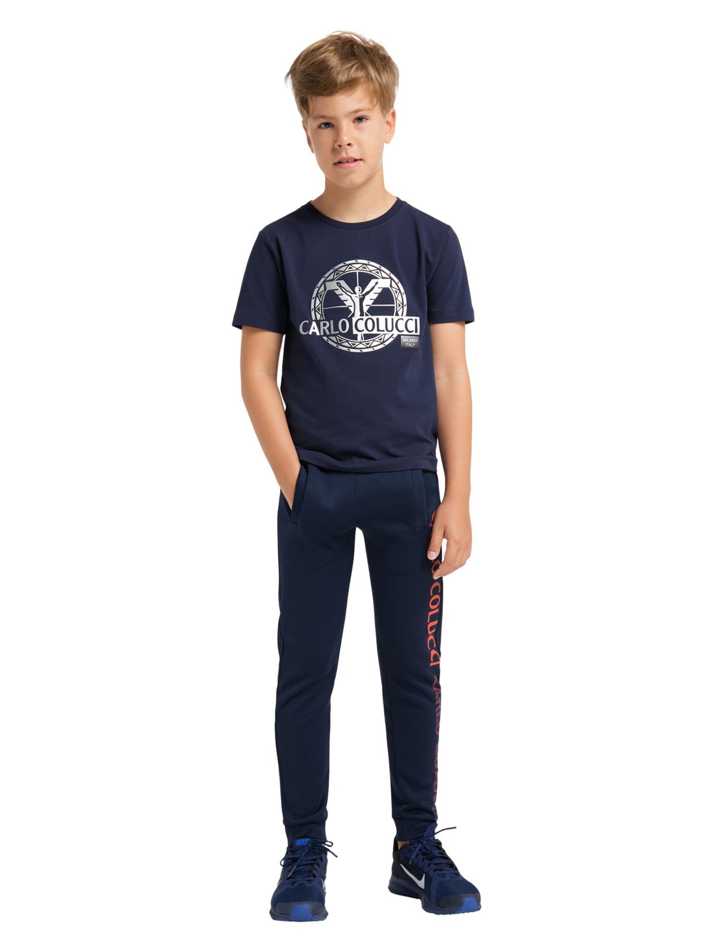 Carlo Colucci Regular Trousers ' Carito ' in Black