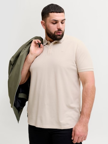 Jack & Jones Plus Poloshirt in Beige