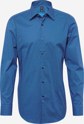 BOSS - Camisa 'HANK' em azul: frente