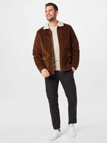 !Solid Between-Season Jacket 'Vane' in Brown