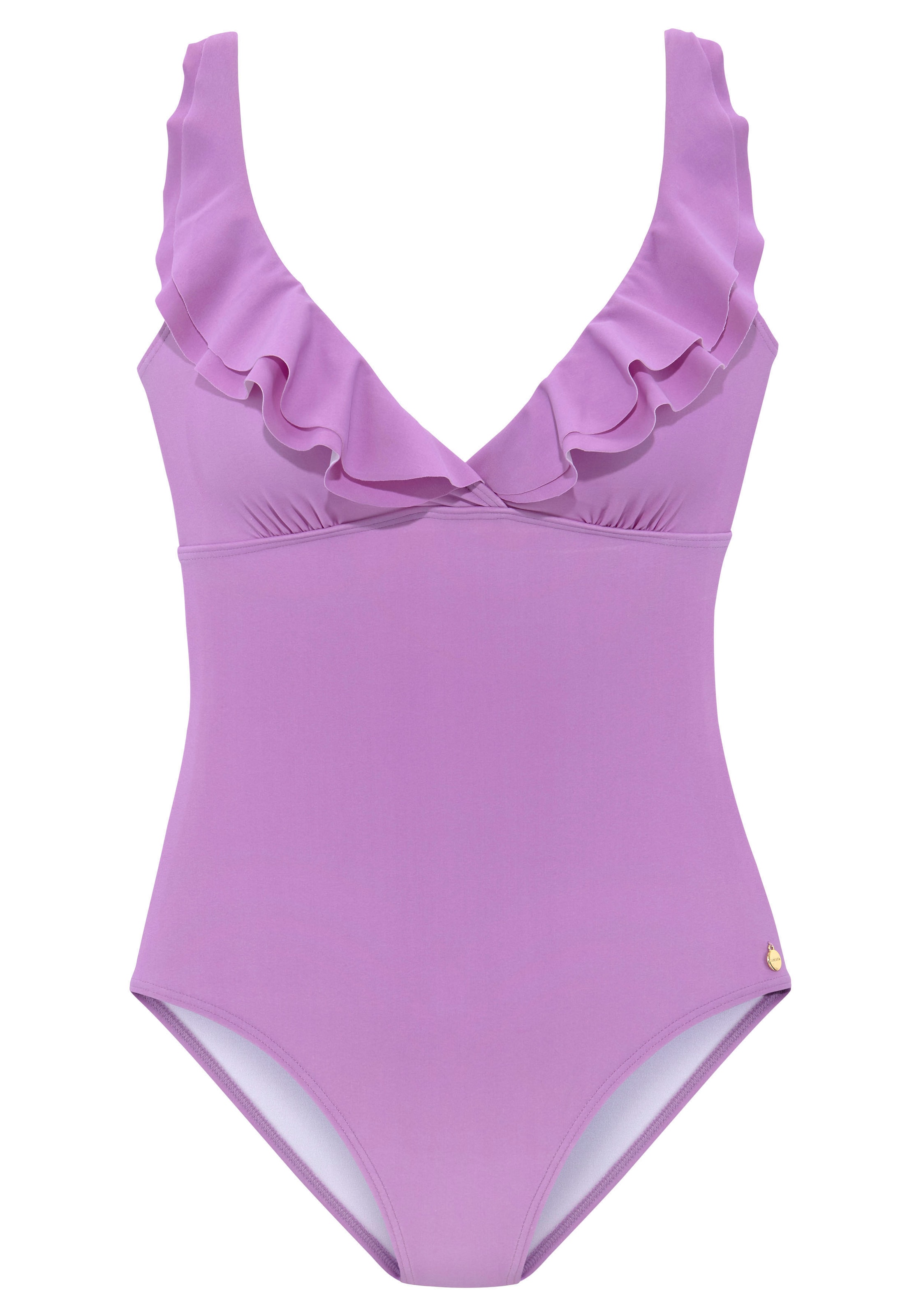 LASCANA Bralette Swimsuit in Purple: front