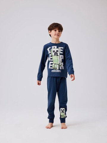 NAME IT Pajamas 'NKMJinc Minecraft' in Blue: front