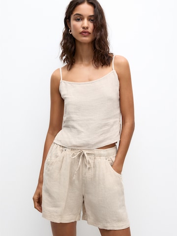 Regular Pantalon Pull&Bear en beige