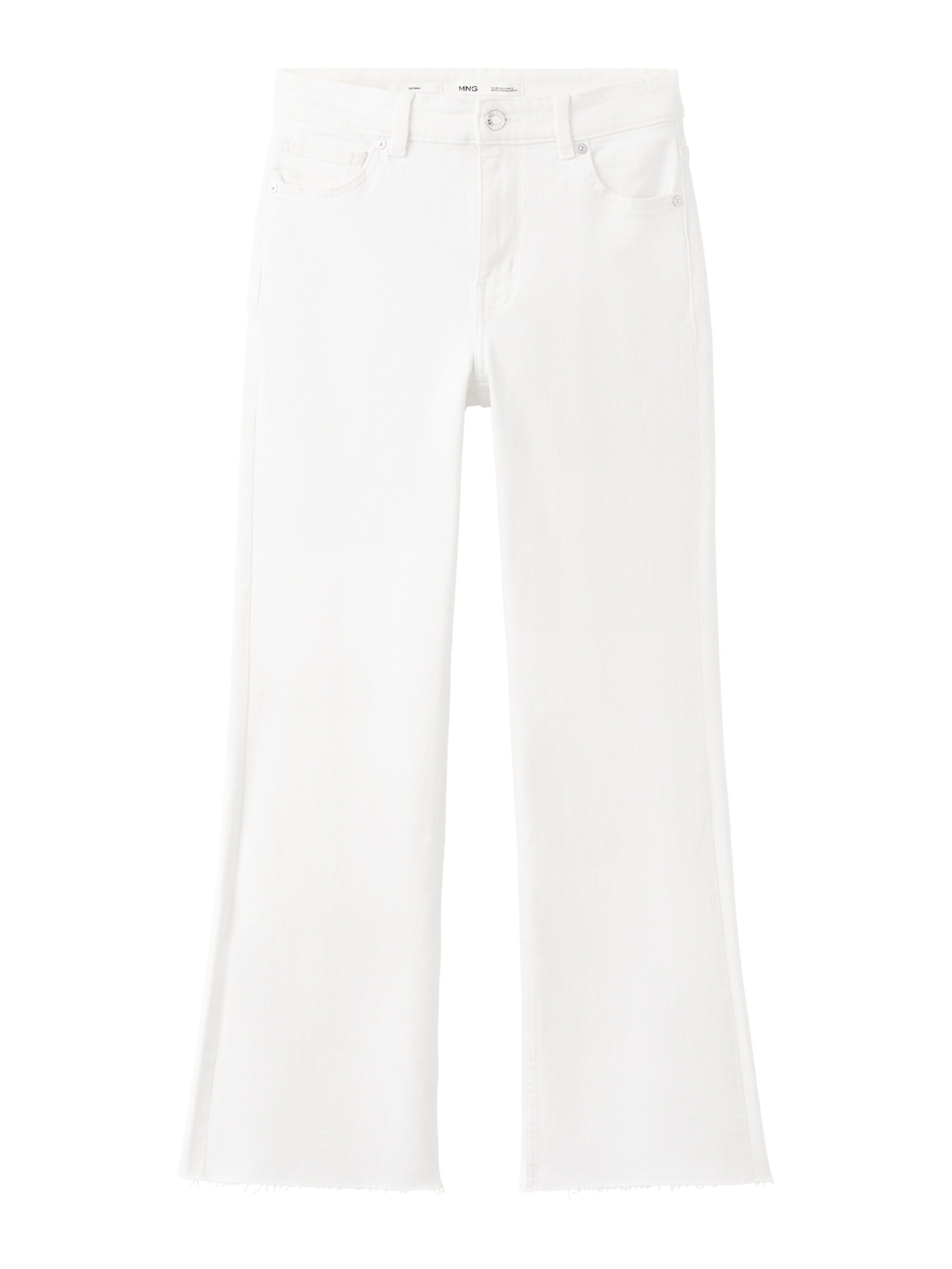 MANGO Regular Jeans 'SIENNA' in Wit: voorkant