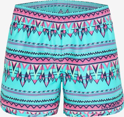 CHIEMSEE Badeshorts in marine / türkis / grün / lila / pink, Produktansicht