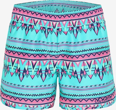 CHIEMSEE Badeshorts in marine / türkis / grün / lila / pink, Produktansicht