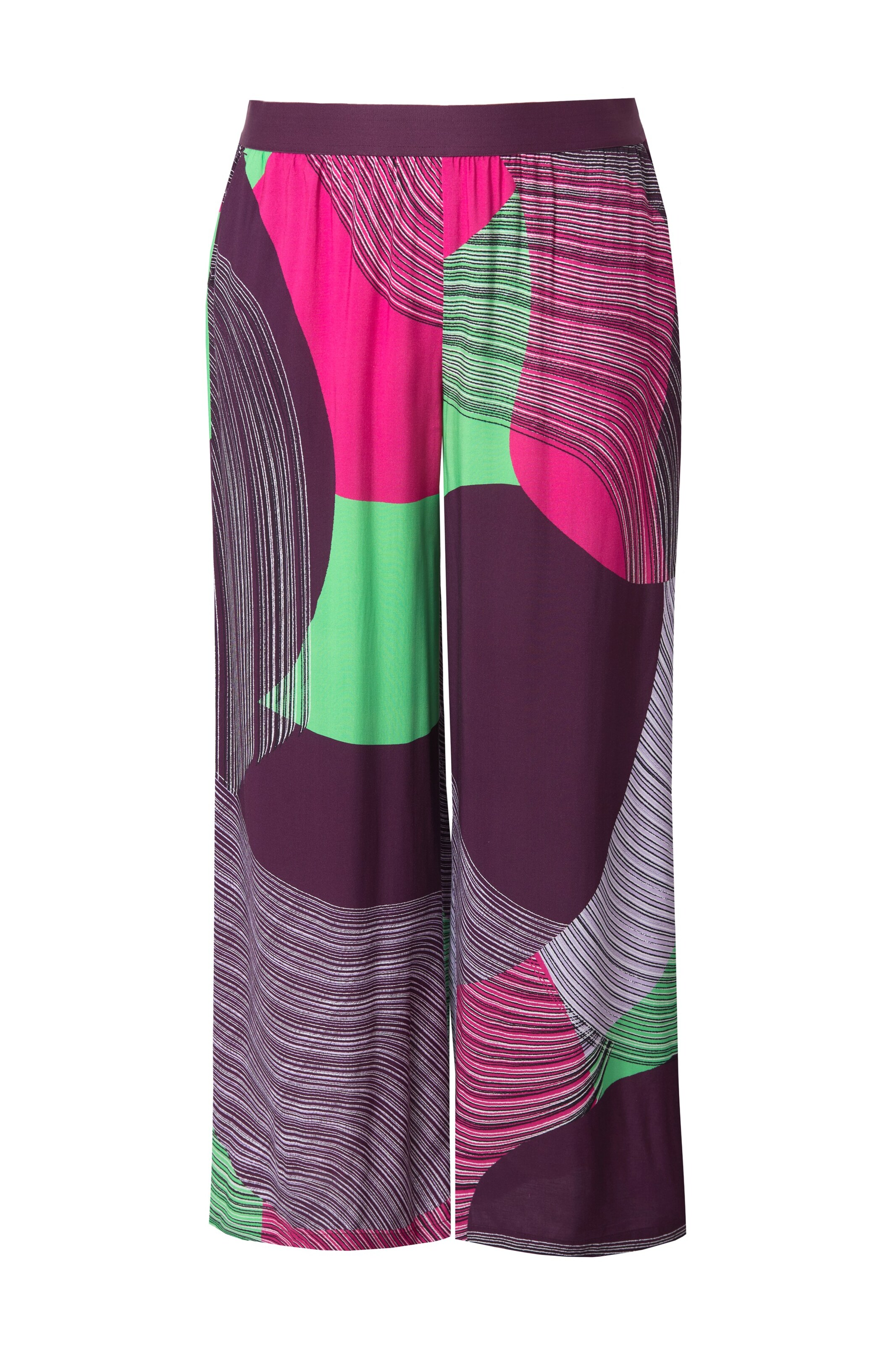 Ulla Popken Wide Leg Hose in Mischfarben: Vorderseite