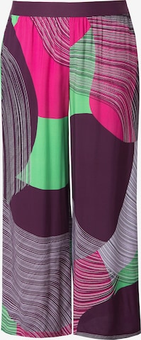Ulla Popken Wide Leg Hose in Mischfarben: Vorderseite