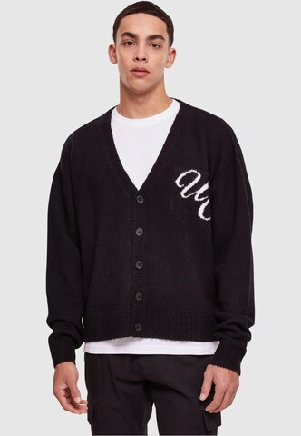 Urban Classics Knit Cardigan in Black: front