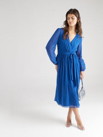 Robe de cocktail SWING en bleu : devant