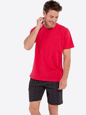 HOM Pyjama kort ' Charli ' in Rood: voorkant
