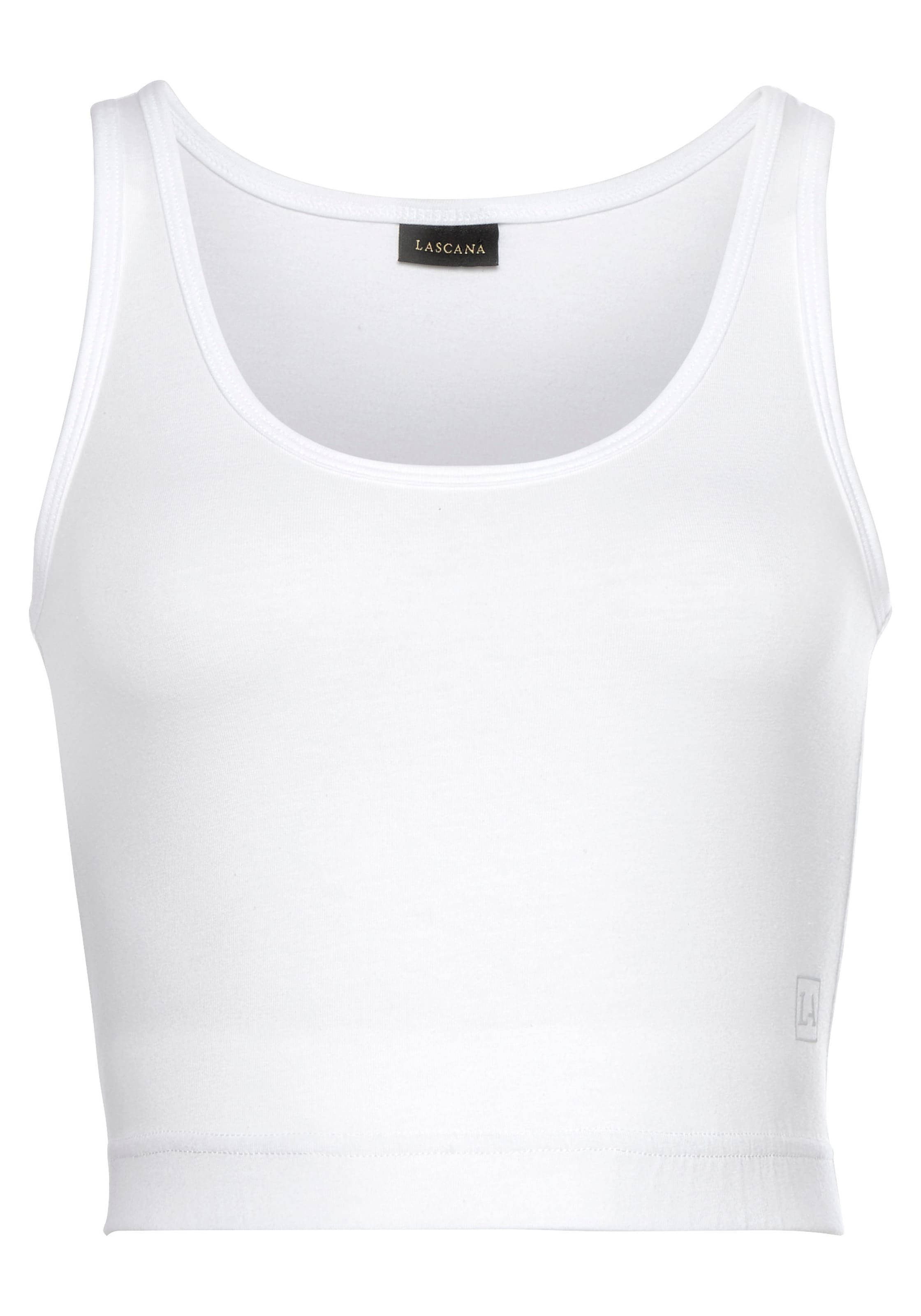 LASCANA ACTIVE Sporditopp, värv valge: eest vaates