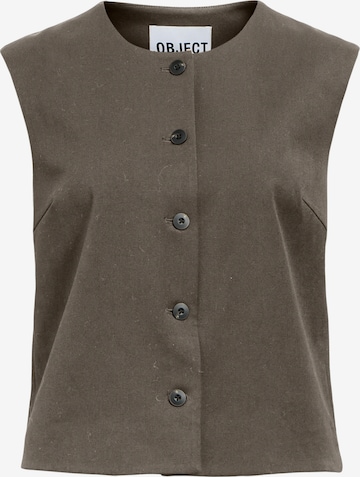 Gilet de costume 'OBJLISA' OBJECT en marron : devant
