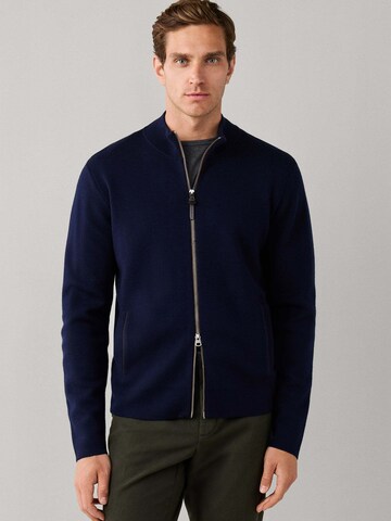 Hackett London Gebreid vest 'MILANO' in Blauw: voorkant