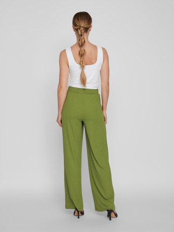 VILA Szeroka nogawka Spodnie 'Ofelia' w kolorze zielony