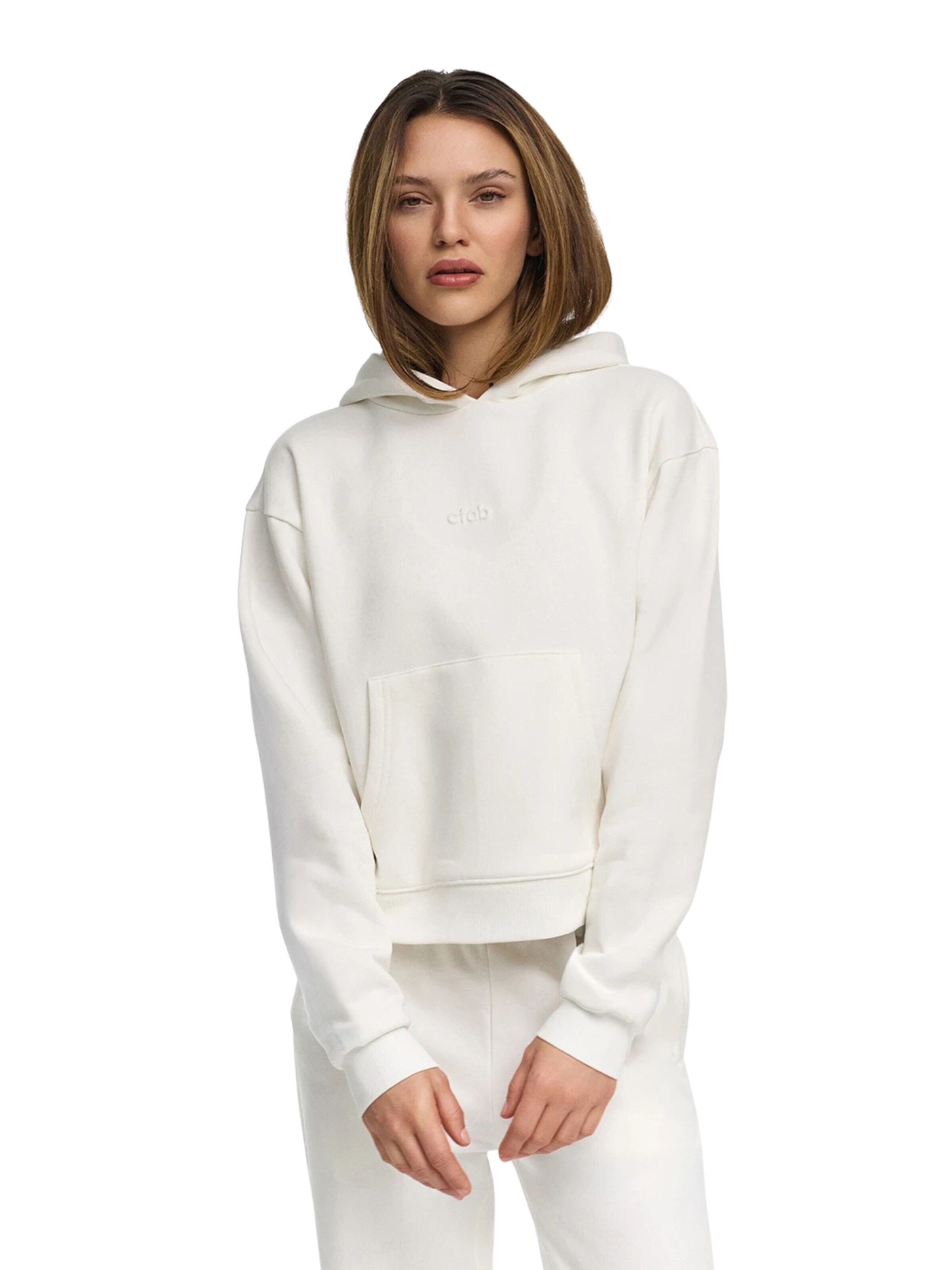 Sweat-shirt 'Classic' cfab en blanc : devant