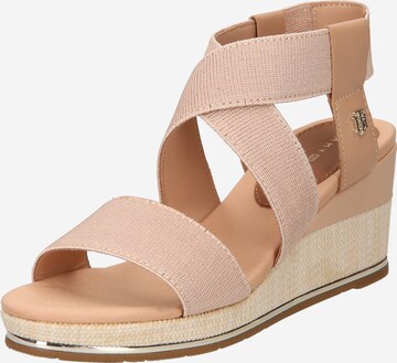 TOMMY HILFIGER Strap sandal in Beige: front